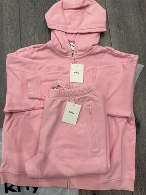 khy Pink Women's Hoodie Jacket + Sweatpants
